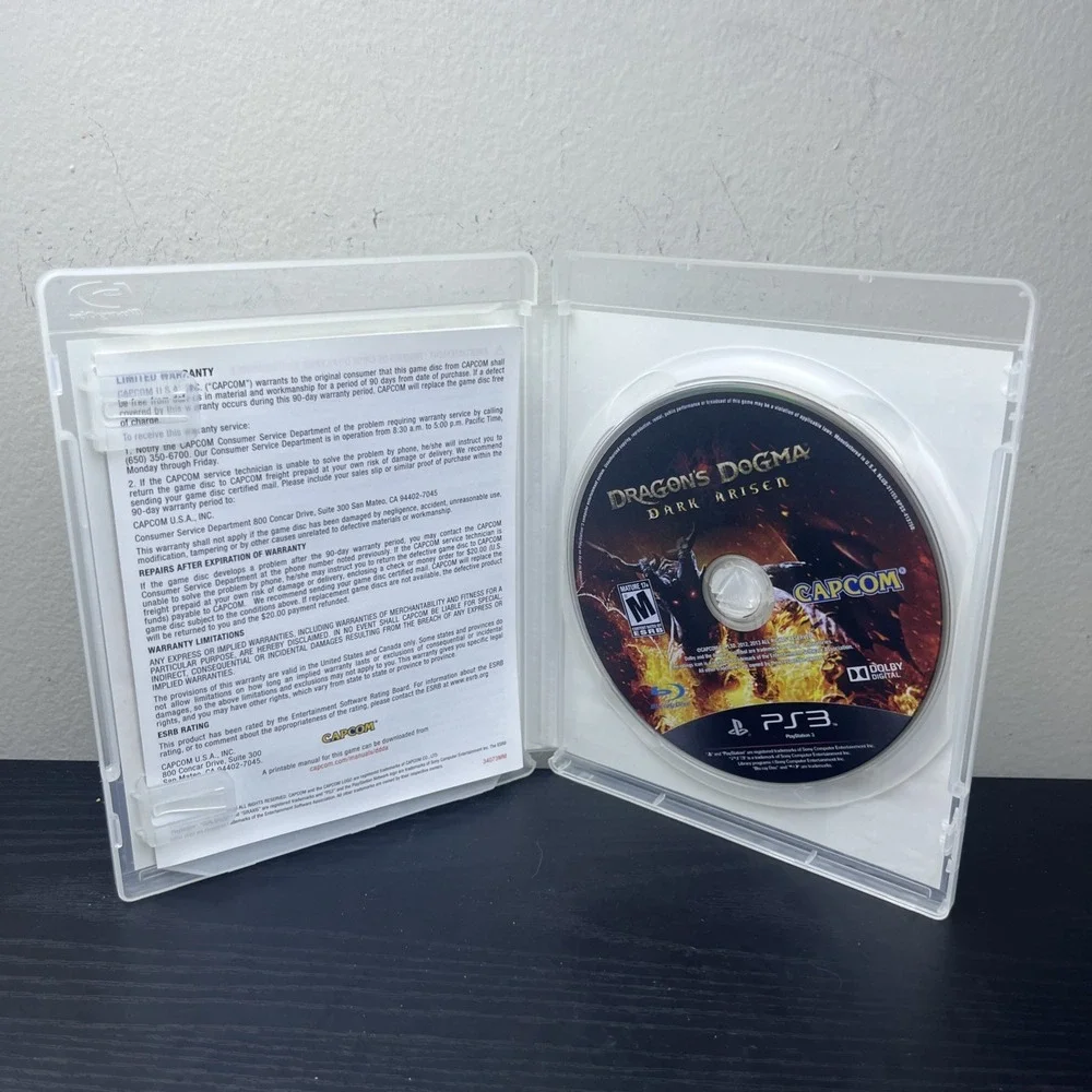 Dragon's Dogma Dark Arisen PS3 PlayStation 3 2013 Complete CIB Tested Working
